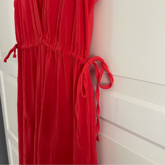 Max Studio London Red Sleeveless Faux Wrap Maxi Dress - 20898 - Picture 5 of 9